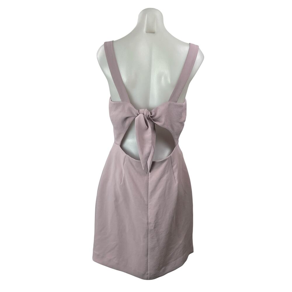 Aritzia Wilfred Lilac Purple Sleeveless Square Neck Fit & Flare Mini Dress 10 - Picture 3 of 5